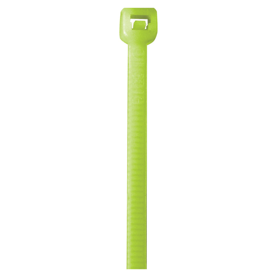 11 in 50 lb Fluorescent Green Nylon Cable Ties 1000/Case CT115G