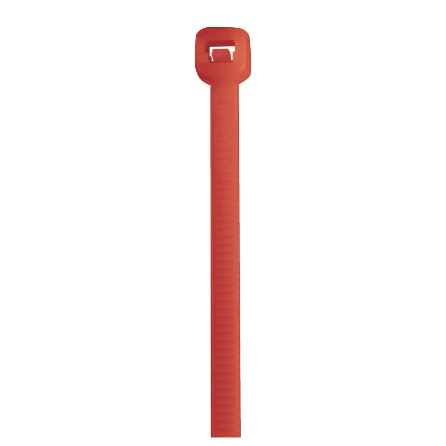 14 in 50 lb Fluorescent Red Nylon Cable Ties 1000/Case CT145K