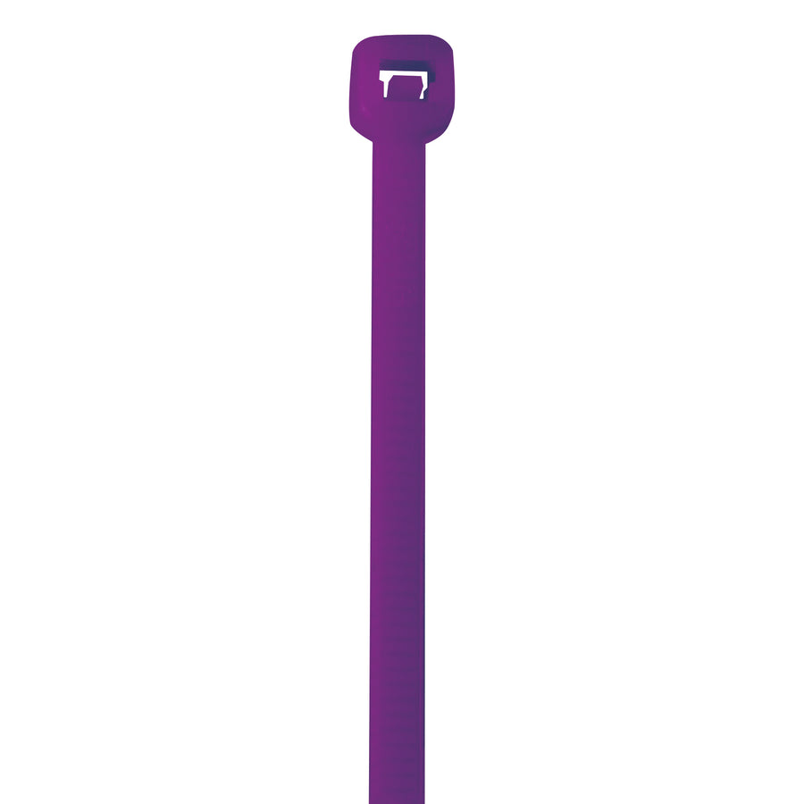 Heavy-duty 18" purple cable ties deliver a lock-tight grip that won't move or loosen during transit or storage. Made from 50lb nylon material, these colored zip ties provide the durability and reliability industrial packaging demands. Buy by the case–500 ties per box for maximum cost efficiency.