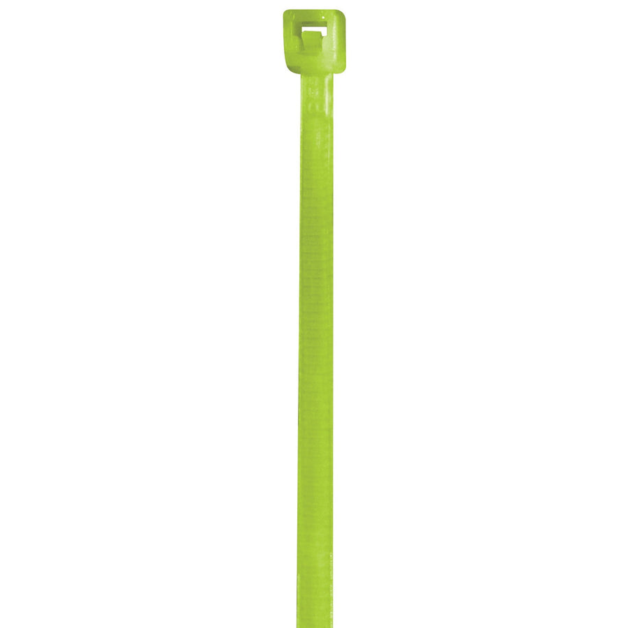 4 in 18 lb Fluorescent Green Cable Ties 1000/Case CT422G