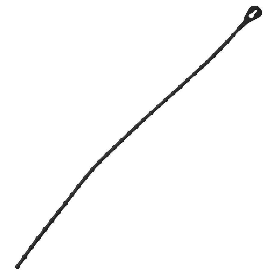 8 in Black Nylon Beaded Security Ties 2000/Case CTBS8C
