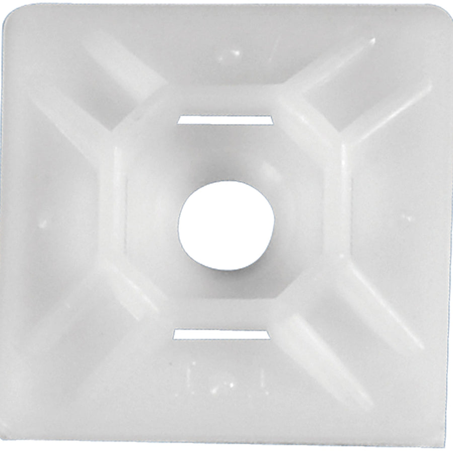 1.5 in Natural Adhesive Cable Tie Mounts 100/Case CTM15N