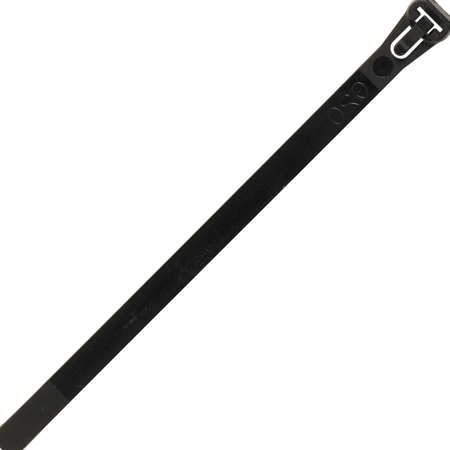 10 in 50# Black Nylon Releasable Cable Ties 1000/Case CTR10B