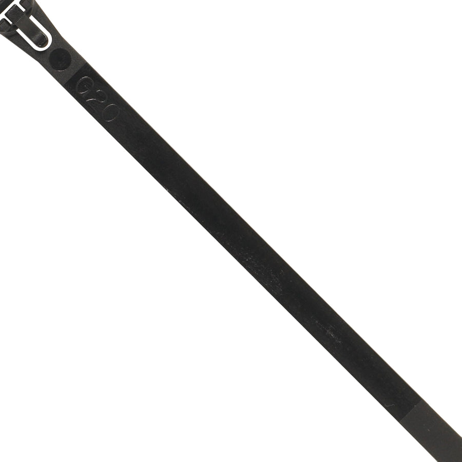 8 in 50 lb Black Nylon Releasable Cable Ties 1000/Case CTR85B