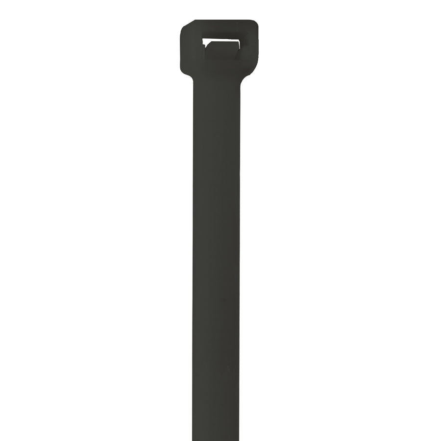 Industrial-grade 14" black UV stabilized nylon cable ties engineered for permanent outdoor bundling. 80 pound tensile strength withstands extended sun exposure without degradation. Case of 100 ties–cost-efficient solution for outdoor cable management, HVAC systems, and exterior installations.