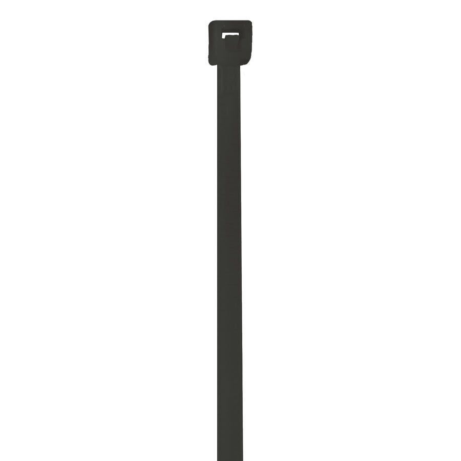 Professional-grade 7" UV stabilized nylon cable ties deliver permanent, tamperproof cord and cable securing for outdoor and extended-exposure applications. Each case contains 1,000 durable 18lb black zip ties rated for continuous UV light resistance. Ideal for industrial packaging, bundling, and storage solutions that demand reliability.