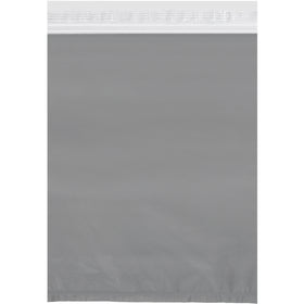 Display-ready 14x17" clear view poly mailers with professional opaque back for addresses. Self-seal closure with double perforations for quick, secure sealing. 2.5 mil tear-resistant polyethylene protects contents in 100-count cases.