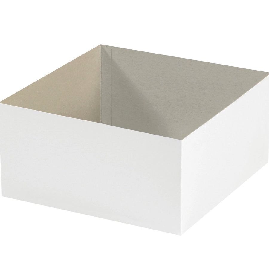 12x12x6 White Chipboard High-Gloss Gift Box Bottoms 50/Case DGB12126W