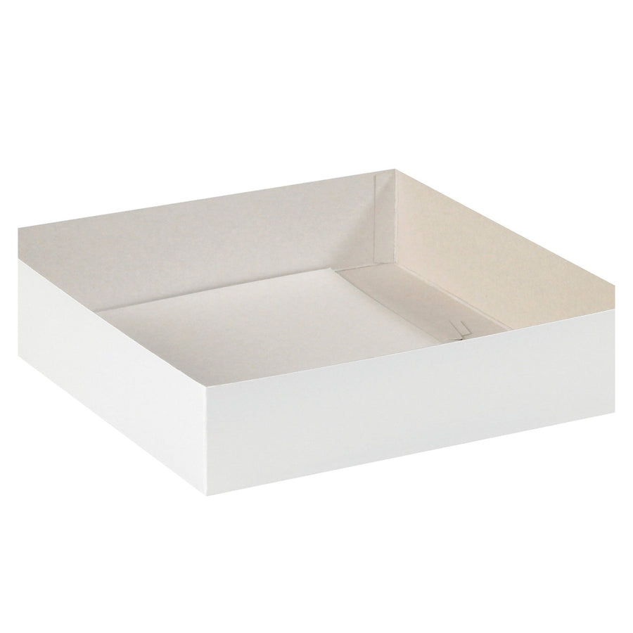 14x14x3 White Chipboard High-Gloss Gift Box Bottoms 50/Case DGB14143W