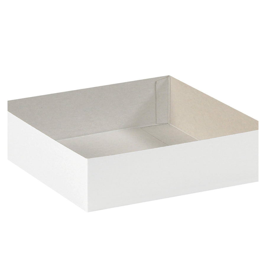 19x12x3 White Chipboard High-Gloss Gift Box Bottoms 50/Case DGB19123W