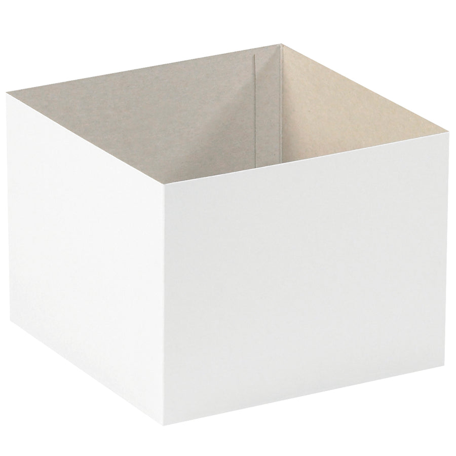 Elevate your product presentation with these 8x8x6 white deluxe gift box bottoms featuring a premium high-gloss finish. Flat-shipping chipboard construction folds quickly for efficient storage and assembly. Sold as a case of 50βpair with compatible rigid lids (sold separately) for complete retail-ready packaging.