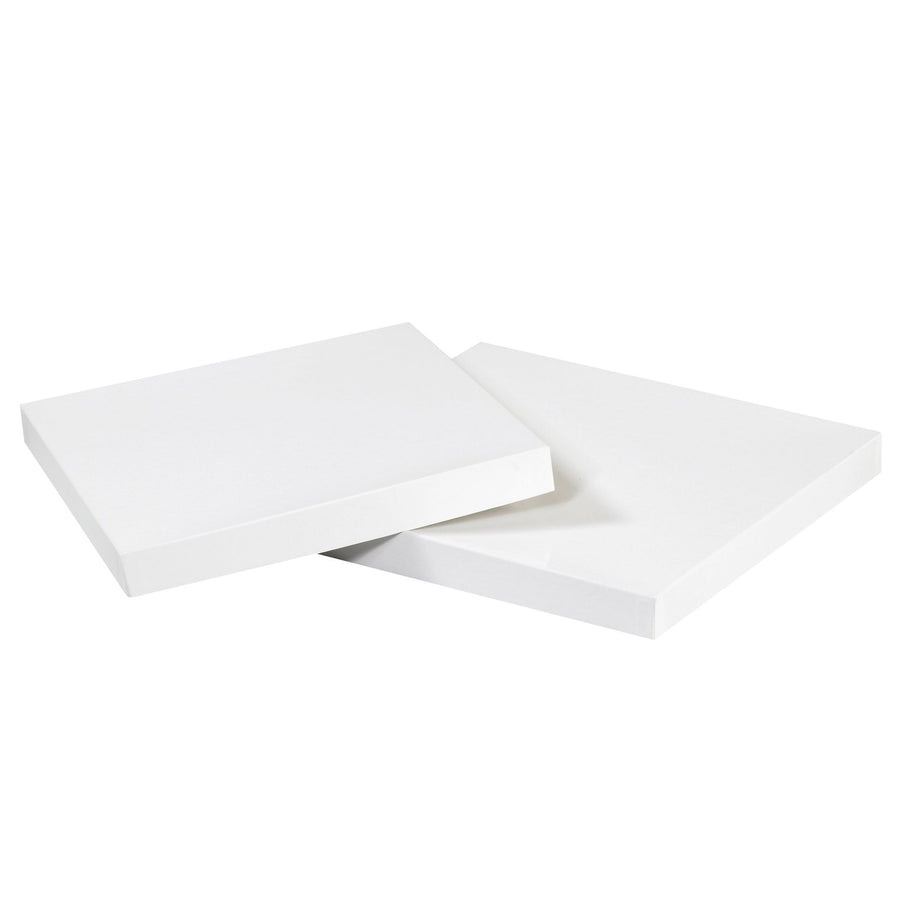 12x12 White Fibreboard Deluxe Gift Box Lids 50/Case DGBL1212W