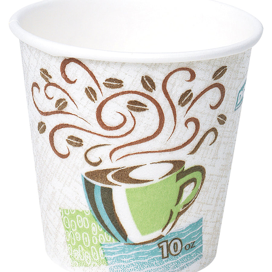 10 oz Dixie PerfecTouch Insulated Paper Cups 500/Case DIX410