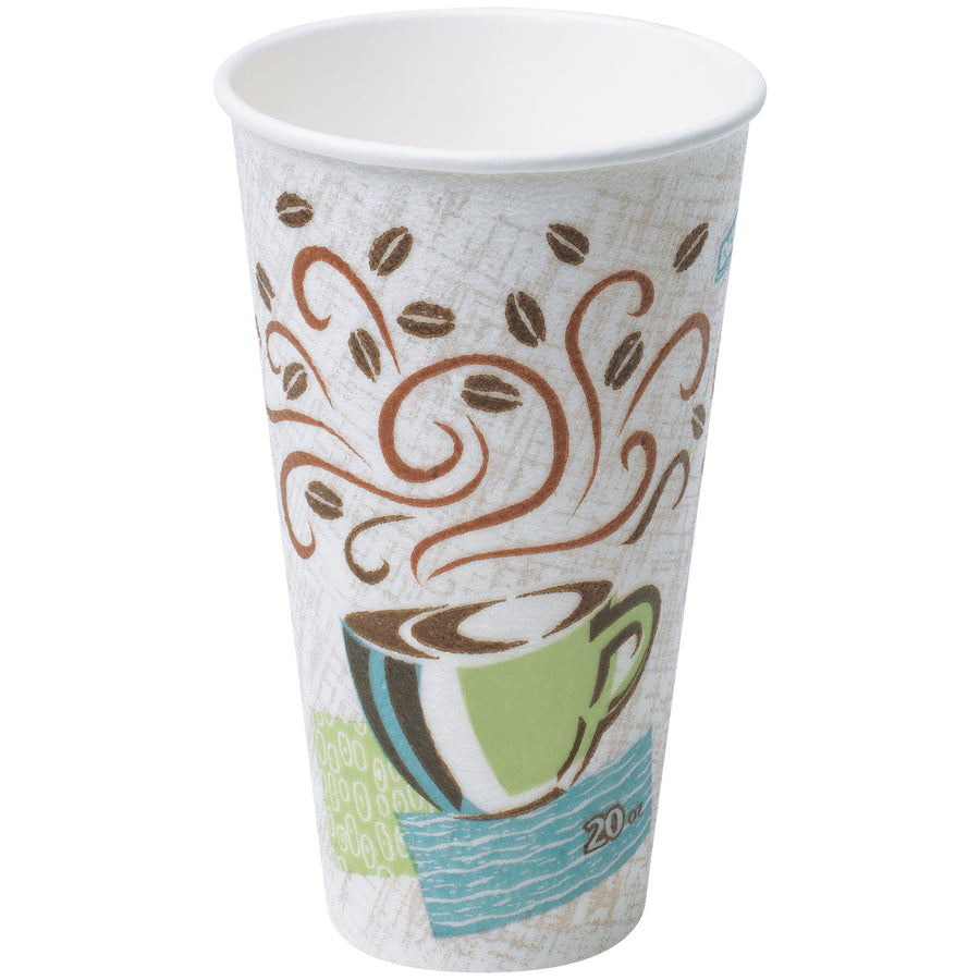 Dixie® PerfecTouch® Insulated Paper Cups deliver patented thermal insulation in 20 oz size, eliminating costly double-cupping and sleeve expenses. The non-slip surface provides superior hand protection from extreme heat and cold while reducing waste and labor costs. Available in bulk case of 500 units for maximum efficiency.