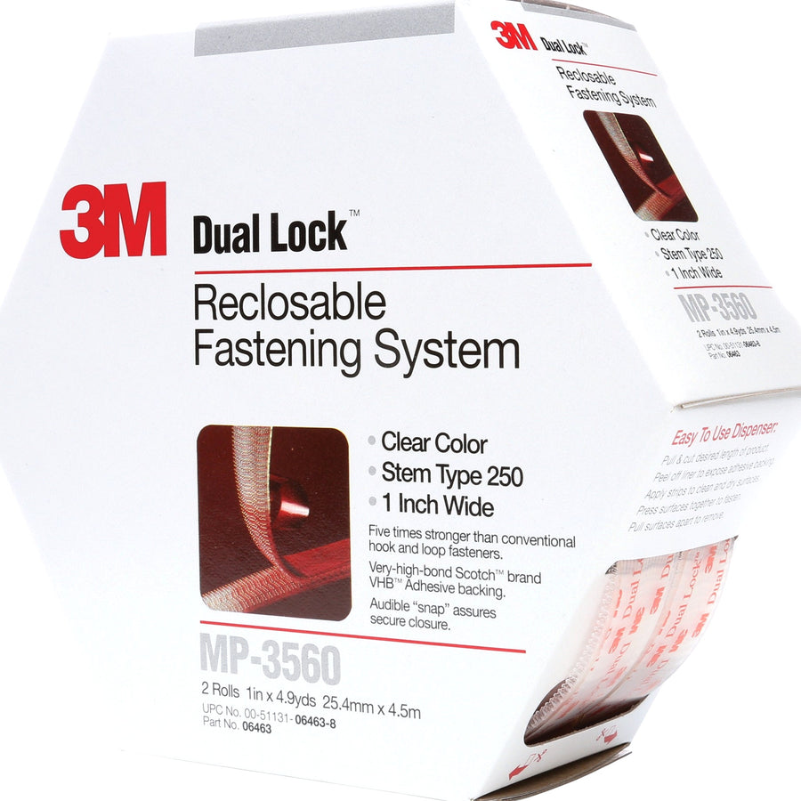 1 in x 15 ft Clear 3M™ Dual Lock™ Mini Pack Fasteners 5/Case DK3M110