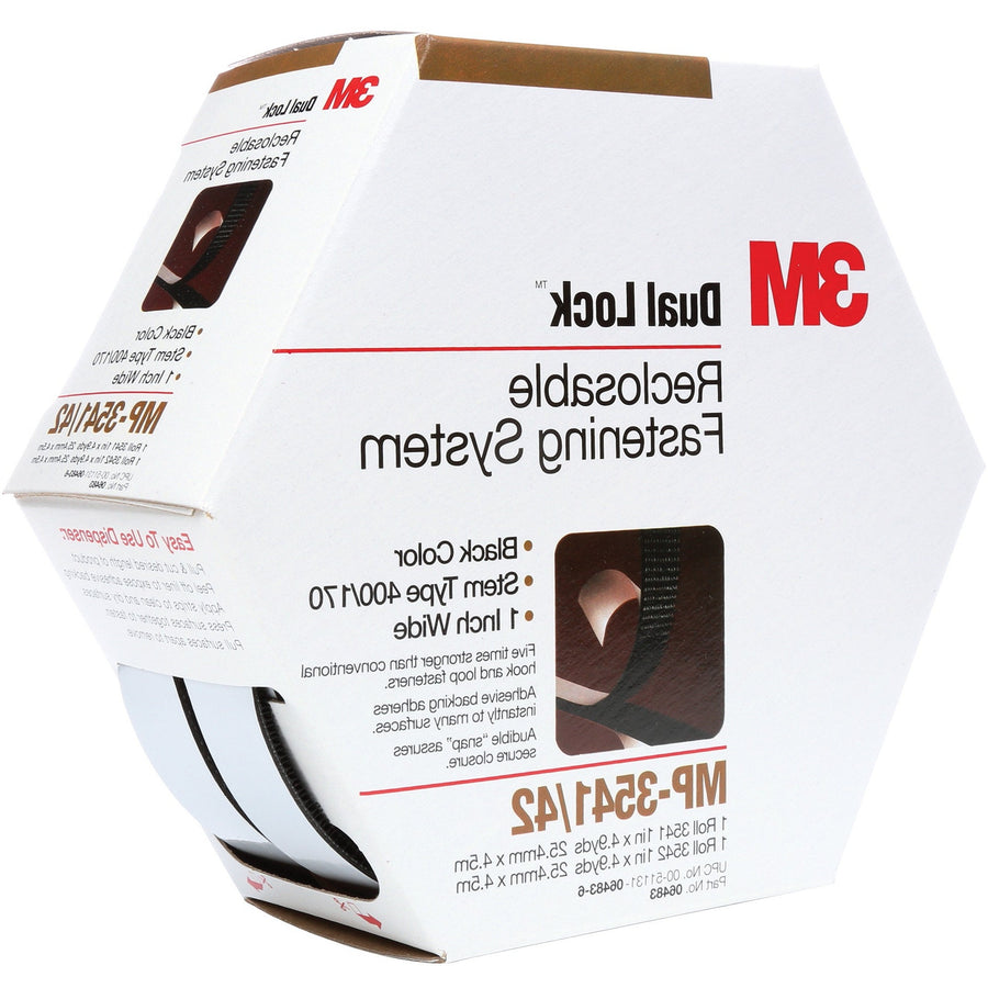 1 in x 15 ft Black 3M Dual Lock Fasteners 5/Case DK3M140