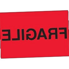 2x3 "Fragile" Fluorescent Red Labels DL1055 - alias listing