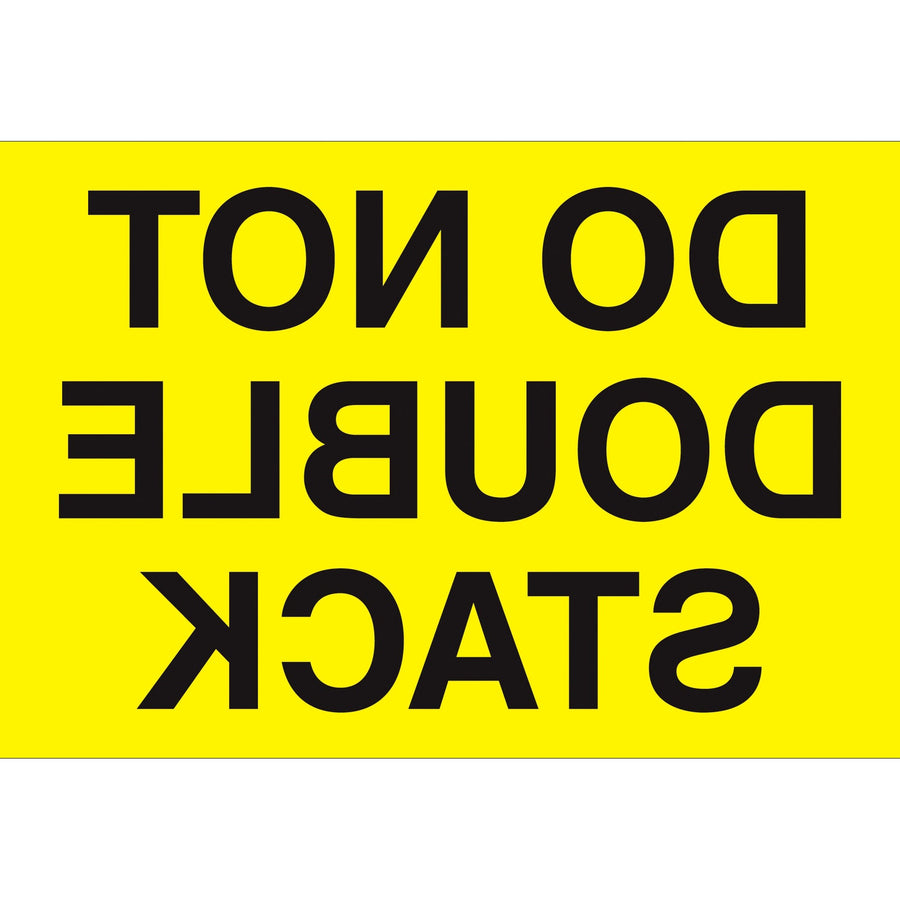 2x3 Fluorescent Yellow Do Not Double Stack Labels 500/Roll DL1095 - alias listing