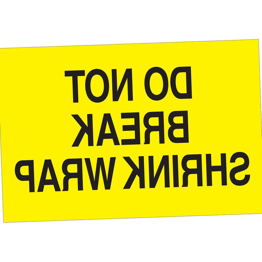 2x3 Fluorescent Yellow Do Not Break Shrink Wrap Labels 500/Roll DL1104 - alias listing