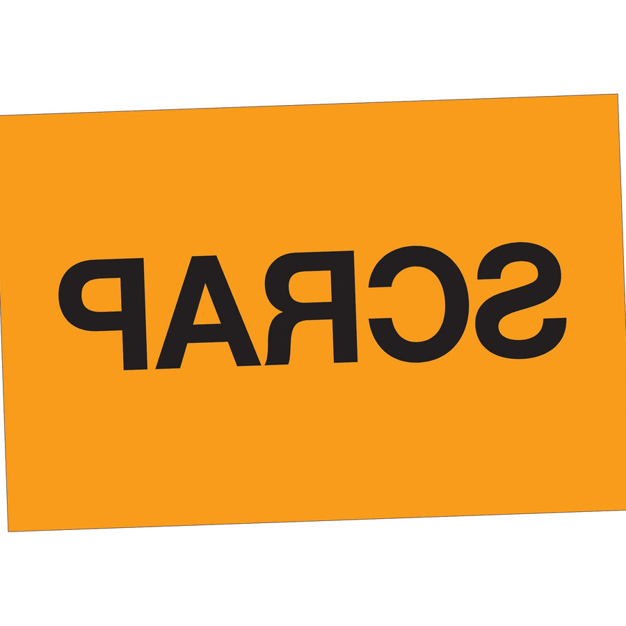 2x3 Fluorescent Orange Scrap Labels 500/Roll DL1137 - alias listing