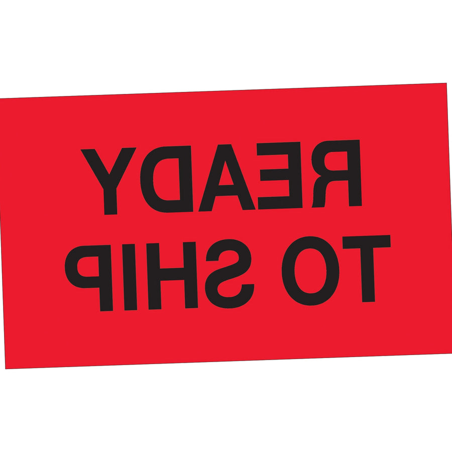 3x5 Fluorescent Red Semi-Gloss Shipping Labels 500/Roll DL1172 - alias listing