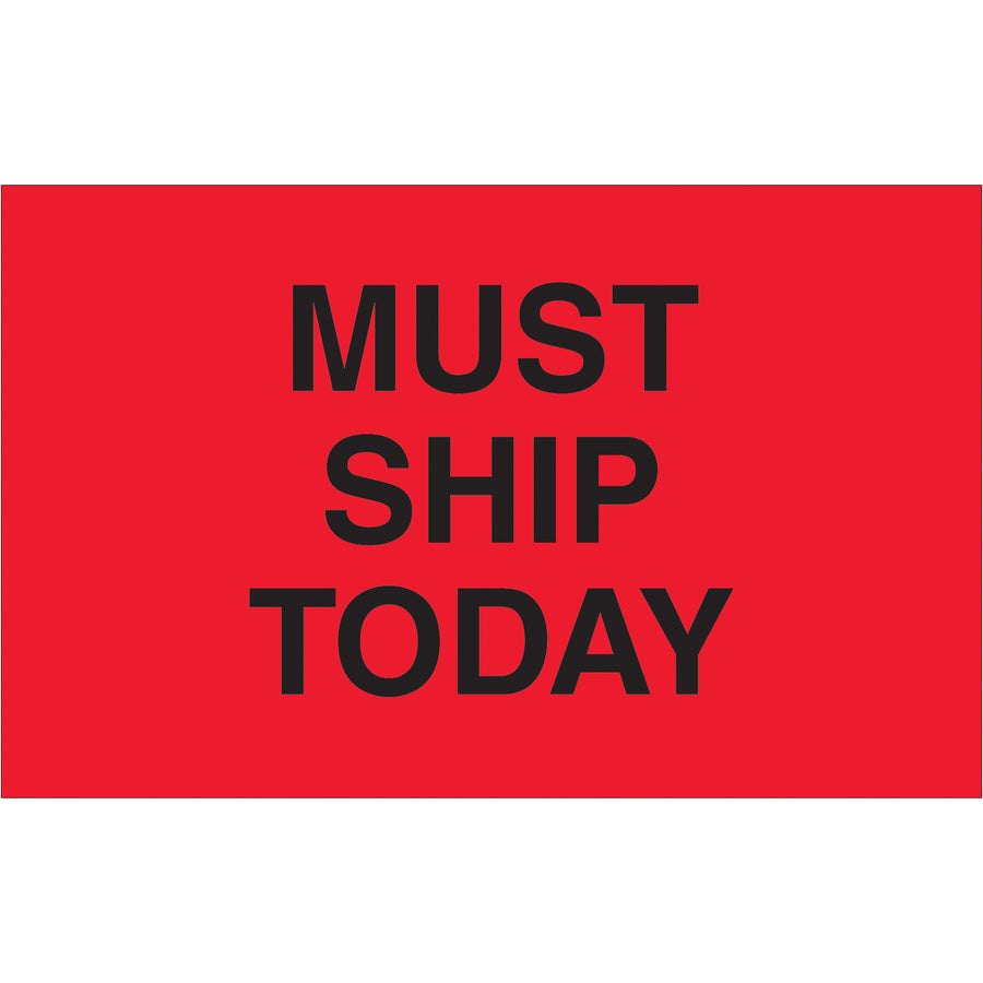 Maximize shipment visibility with these bright fluorescent red production labels designed for busy logistics operations. Each 1.25" x 2" label is printed on durable semi-gloss coated paper and sold in convenient 500-label rolls, ensuring your packages stand out throughout the supply chain.