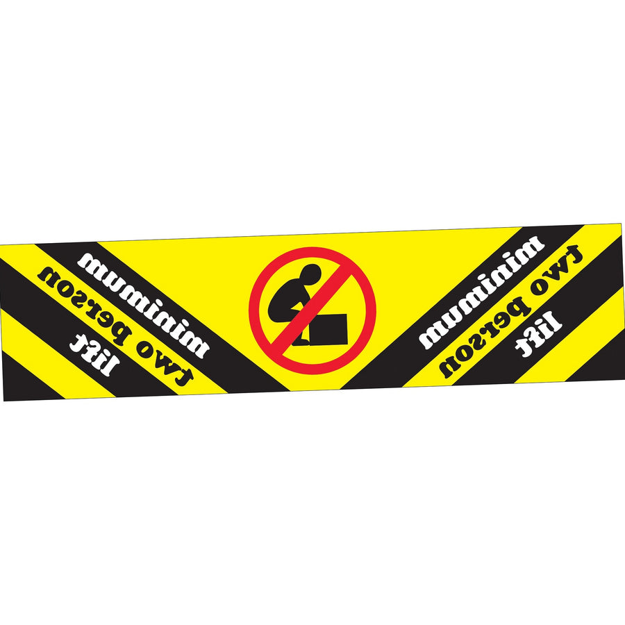 2x8 Minimum Two Person Lift Labels 500/Roll DL1225 - alias listing