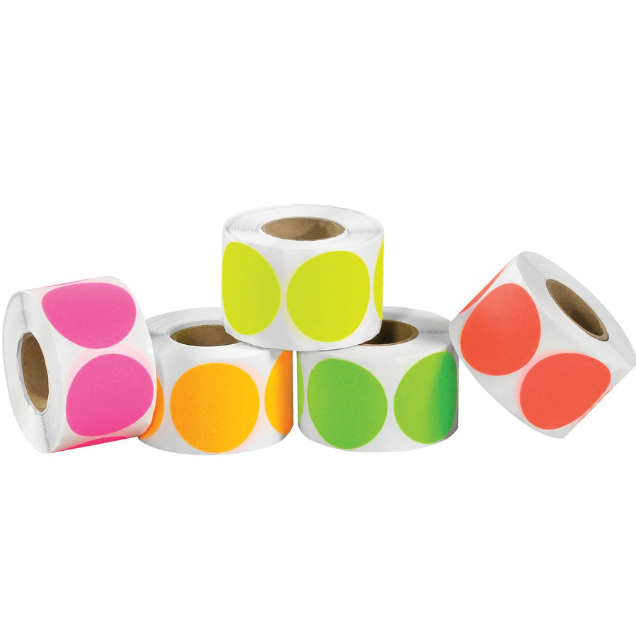 2 in Fluorescent Circle Labels 5000-Pack DL1236 - alias listing