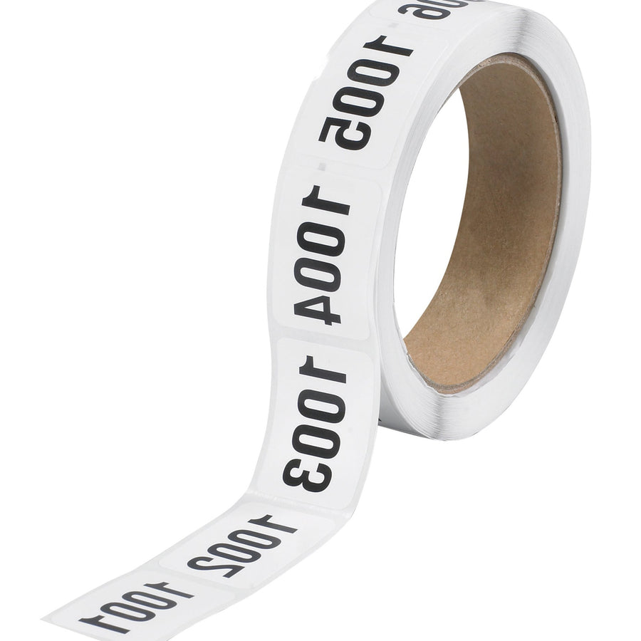 1x1.5 Black Consecutive Numbered Labels Paper 500/Roll DL1243 - alias listing