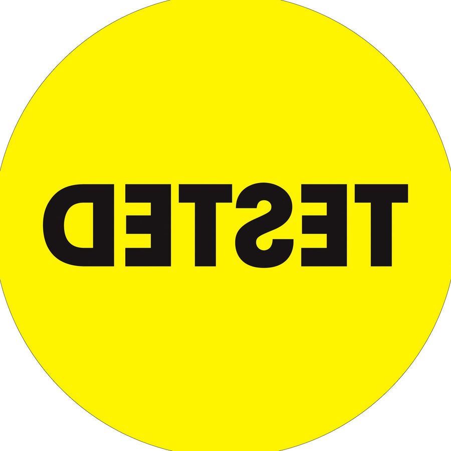 2 in Fluorescent Yellow Circle Paper Labels 500/Roll DL1278 - alias listing