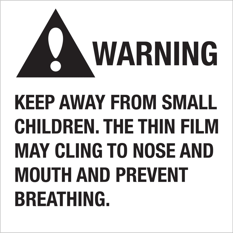 2x2" Warning Keep Away Small Children Labels - 500/Roll Semi-Gloss
