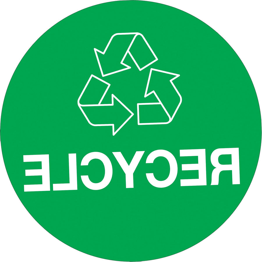 3 in Green Recycle Circle Labels High Gloss Paper 500/Roll DL1310 - alias listing