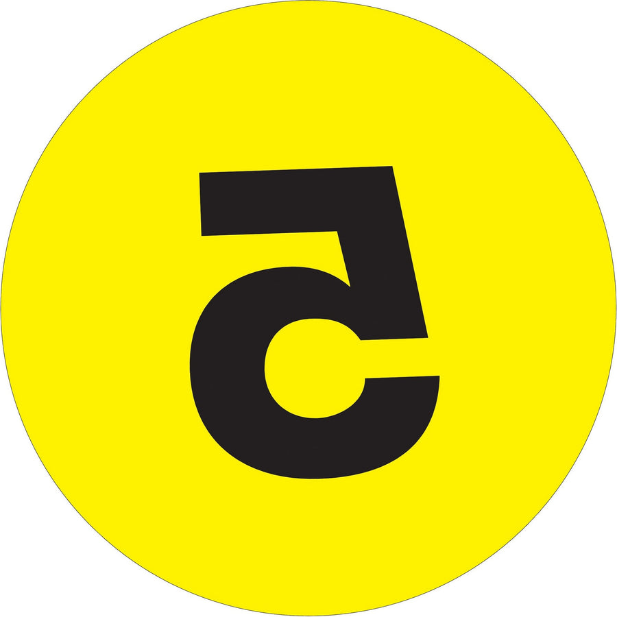 3 in Fluorescent Yellow Circle Number Labels 500/Roll DL1345 - alias listing