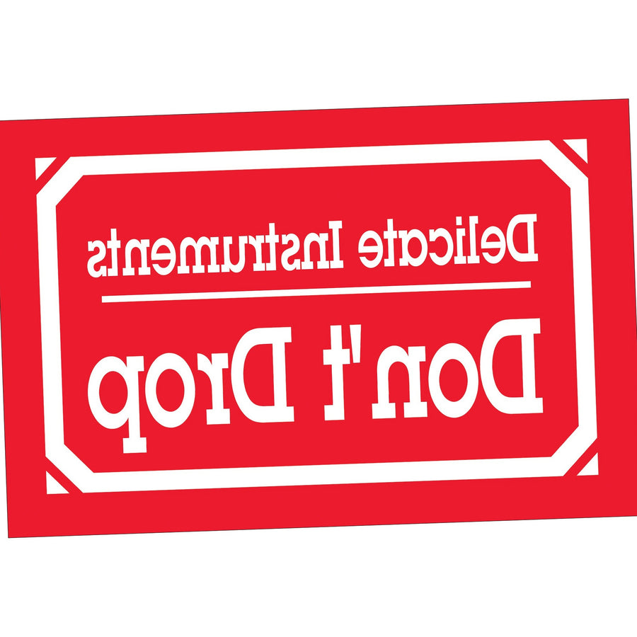 3x5 Red/White Delicate Instruments Labels Semi-Gloss 500/Roll DL1350 - alias listing