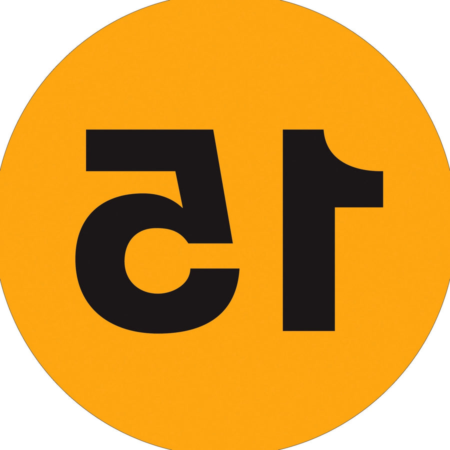3 in Fluorescent Orange Circle Number Labels High Gloss Paper 500/Roll DL1356 - alias listing