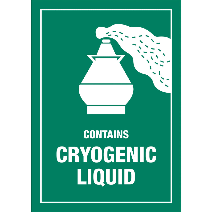 3x4.25" Cryogenic Liquid Labels, Semi-Gloss Paper, DOT - Roll of 500