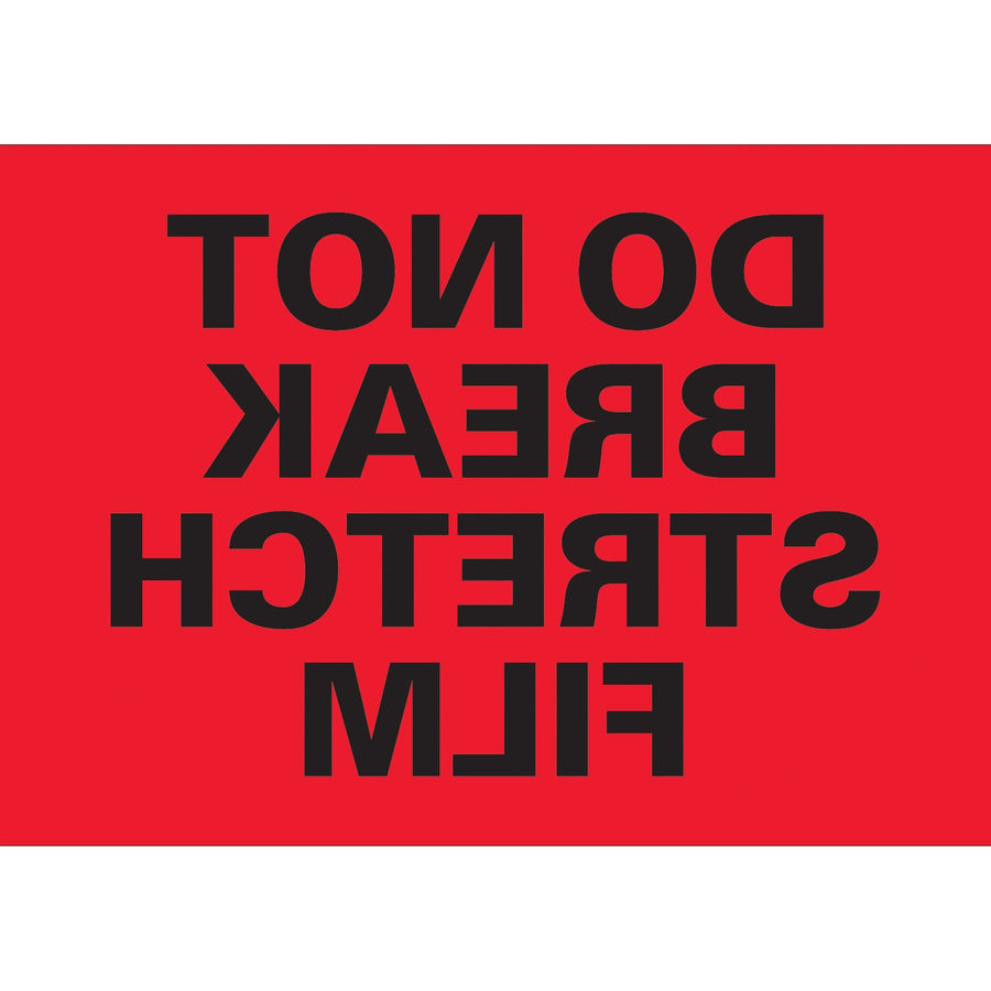 4x6 Fluorescent Red Do Not Break Labels Semi-Gloss 500/Roll DL3192 - alias listing