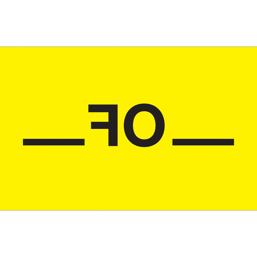 3x5 Fluorescent Yellow Special Handling Labels Semi-Gloss 500/Roll DL3391 - alias listing