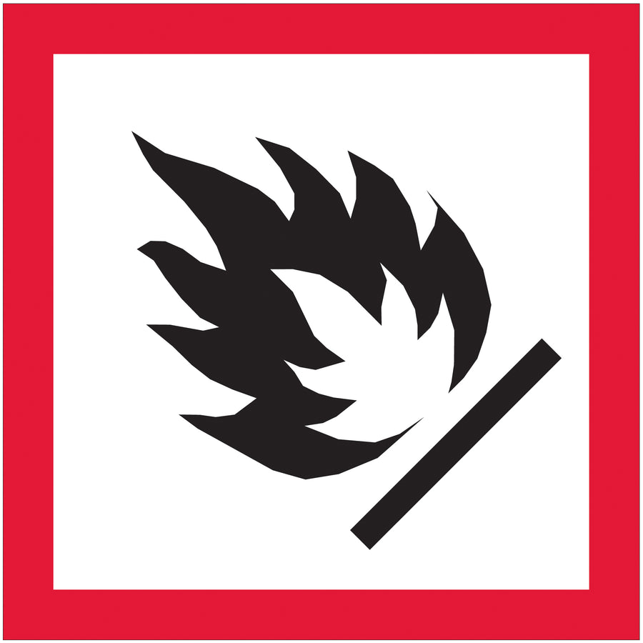 Ensure hazmat compliance with DOT-approved 1" x 1" flame pictogram labels printed on semi-gloss coated paper. Each roll contains 500 labels with pre-printed identification numbers for immediate application to vehicles and packaging. Compatible with tabletop and wall-mount dispensers for streamlined warehouse operations.