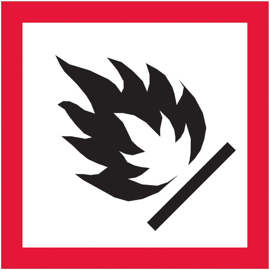 Mark hazardous material shipments with DOT-compliant flame pictogram labels that meet international shipping regulations. These 2x2" semi-gloss coated paper labels come in rolls of 500 with pre-printed identification numbers for immediate compliance. Compatible with tabletop and wall-mount dispensers for high-volume operations.