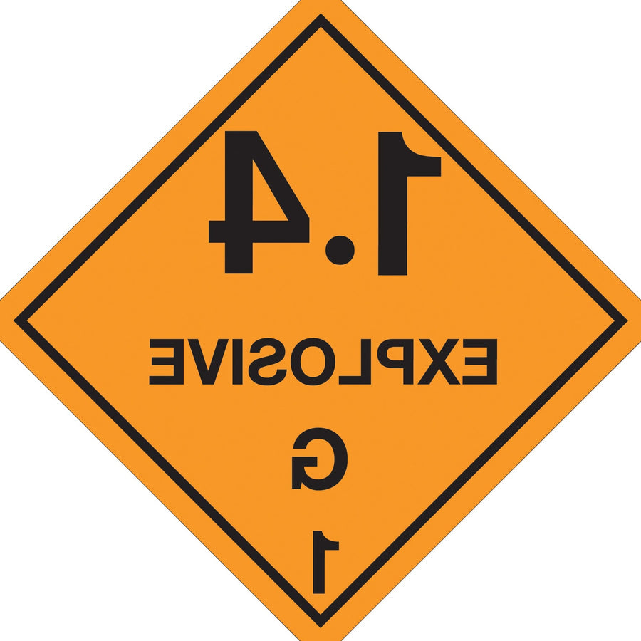 4x4 Class 1.4 Explosive DOT Hazard Labels Semi-Gloss 500/Roll DL5090 - alias listing