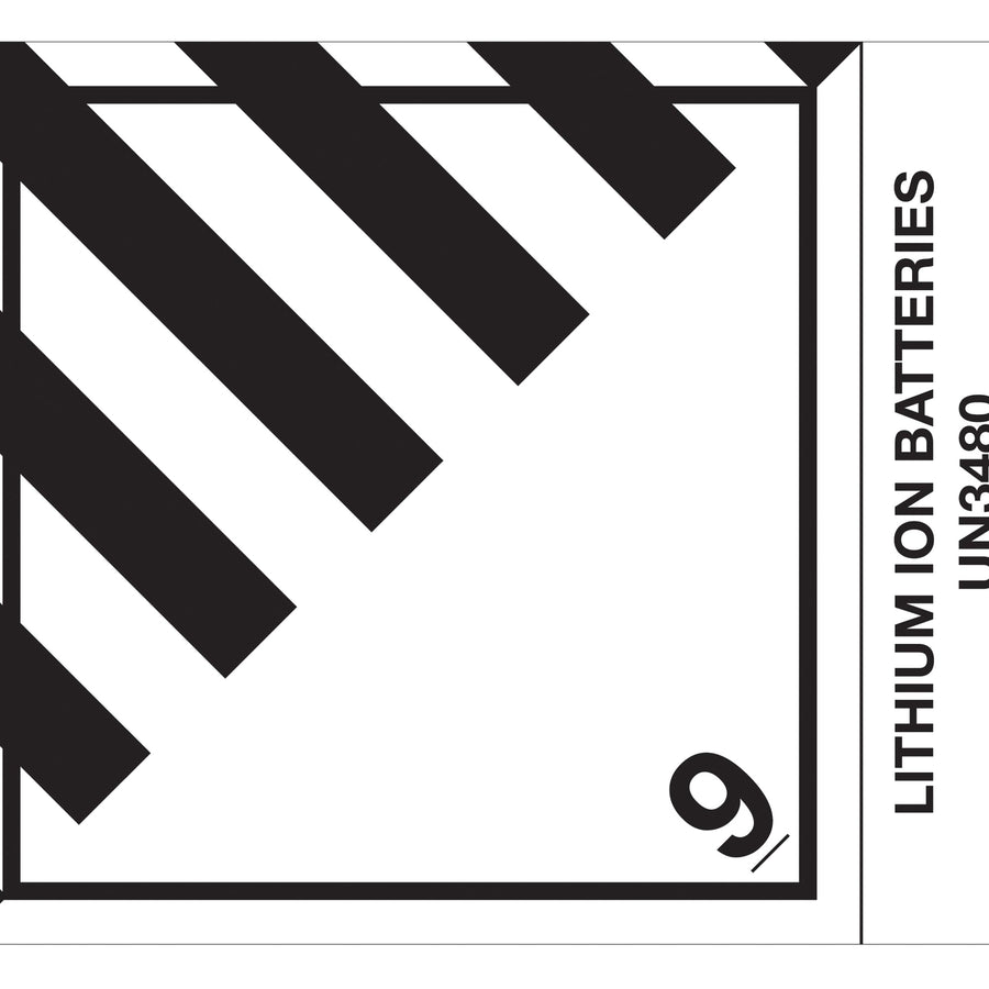 4x4.75 Lithium Ion Battery D.O.T Labels Semi-Gloss Paper 500/Roll DL519P2 - alias listing
