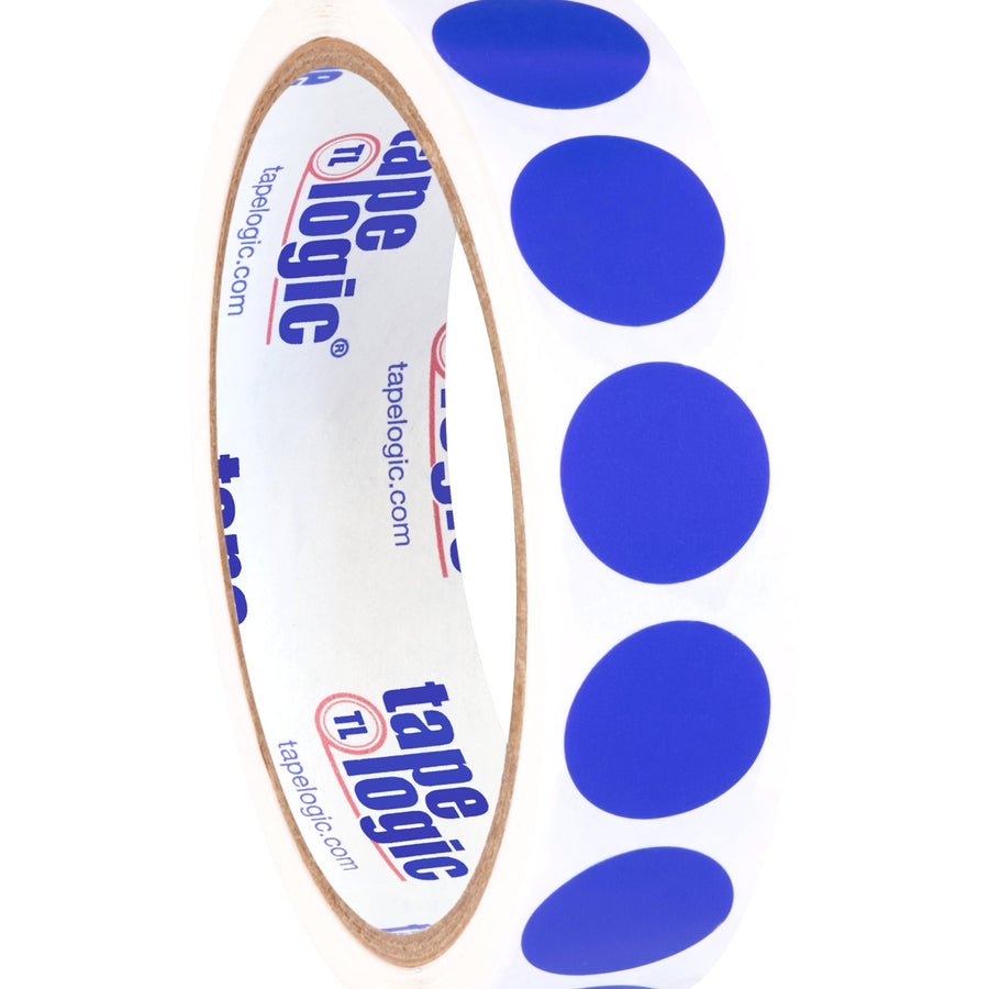 3/4 in Dark Blue Paper Circle Inventory Labels 500 Rolls DL610B - alias listing