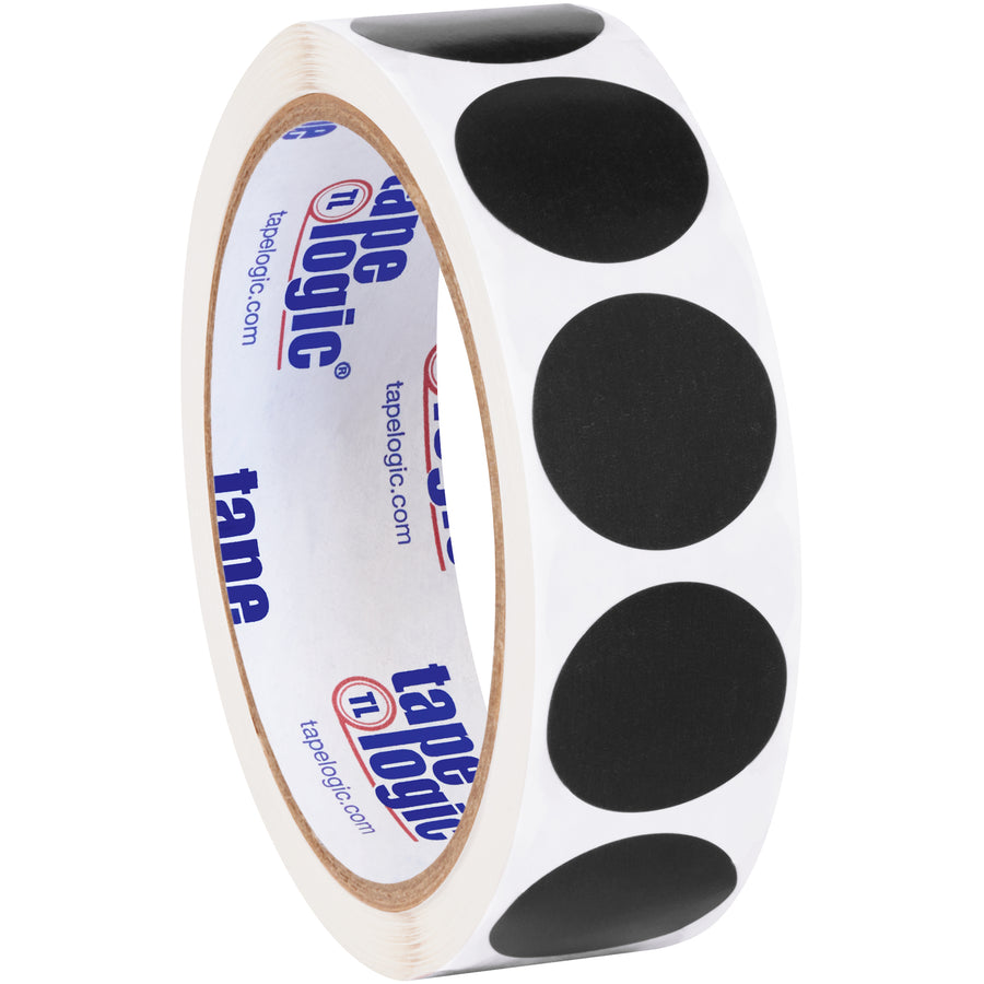 Rapidly identify inventory and assets across your facility with high-visibility 1" black circle labels. Write-on paper construction accepts pen and marker applications for real-time tagging. Sold in convenient 500-label rolls to maximize operational efficiency in warehouse and logistics environments.