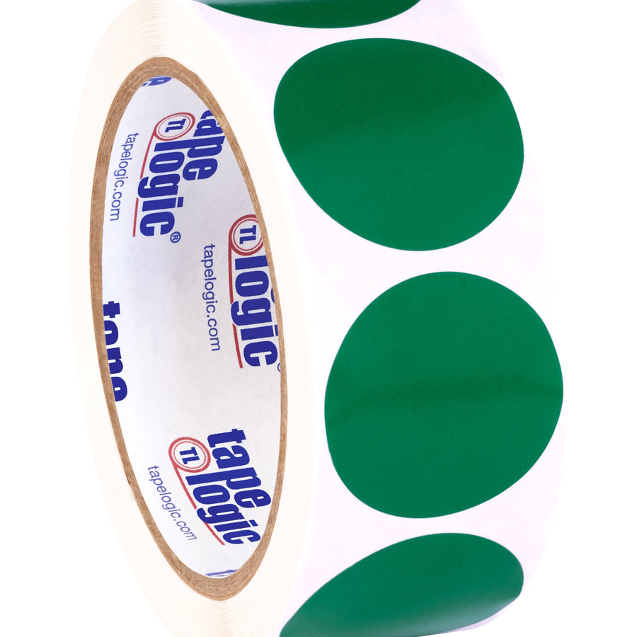 1.5 in Green Circle Inventory Labels Paper 500/Roll DL612D - alias listing