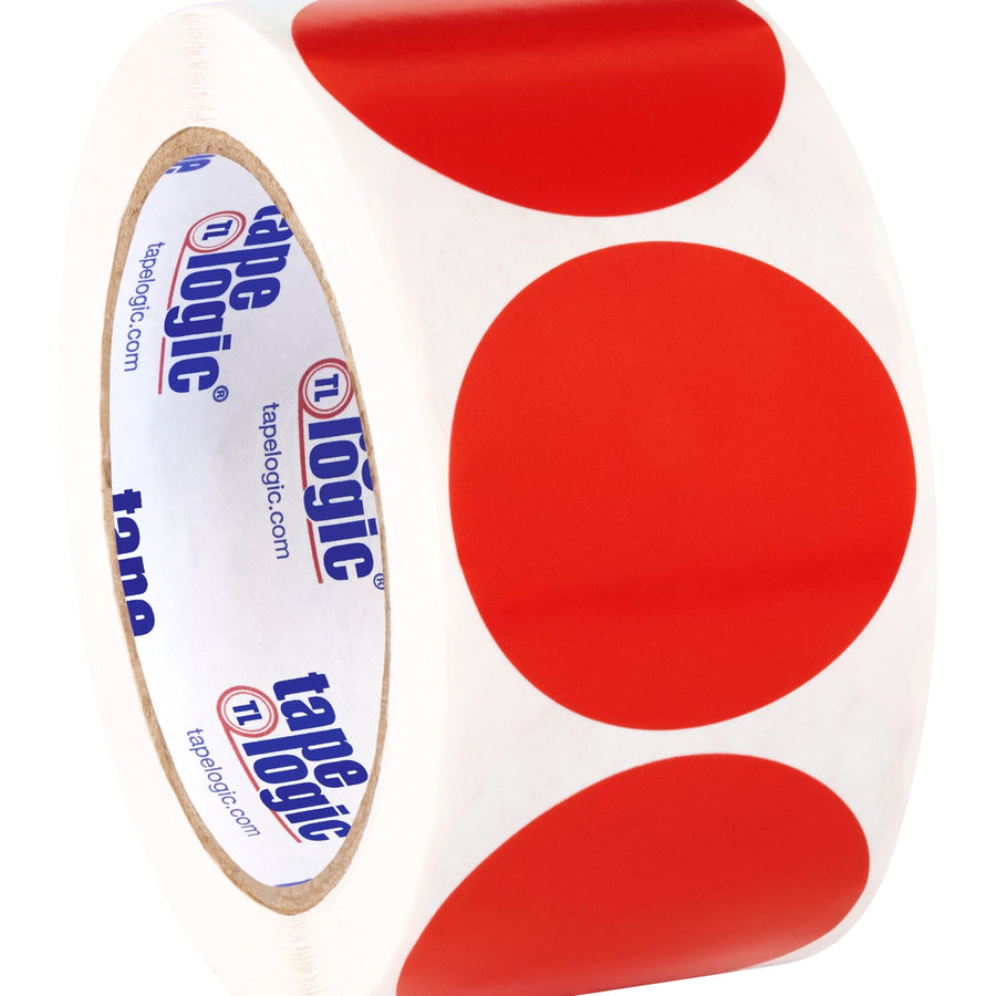 2 in Red Circle Inventory Labels Paper Roll 500 DL613A - alias listing