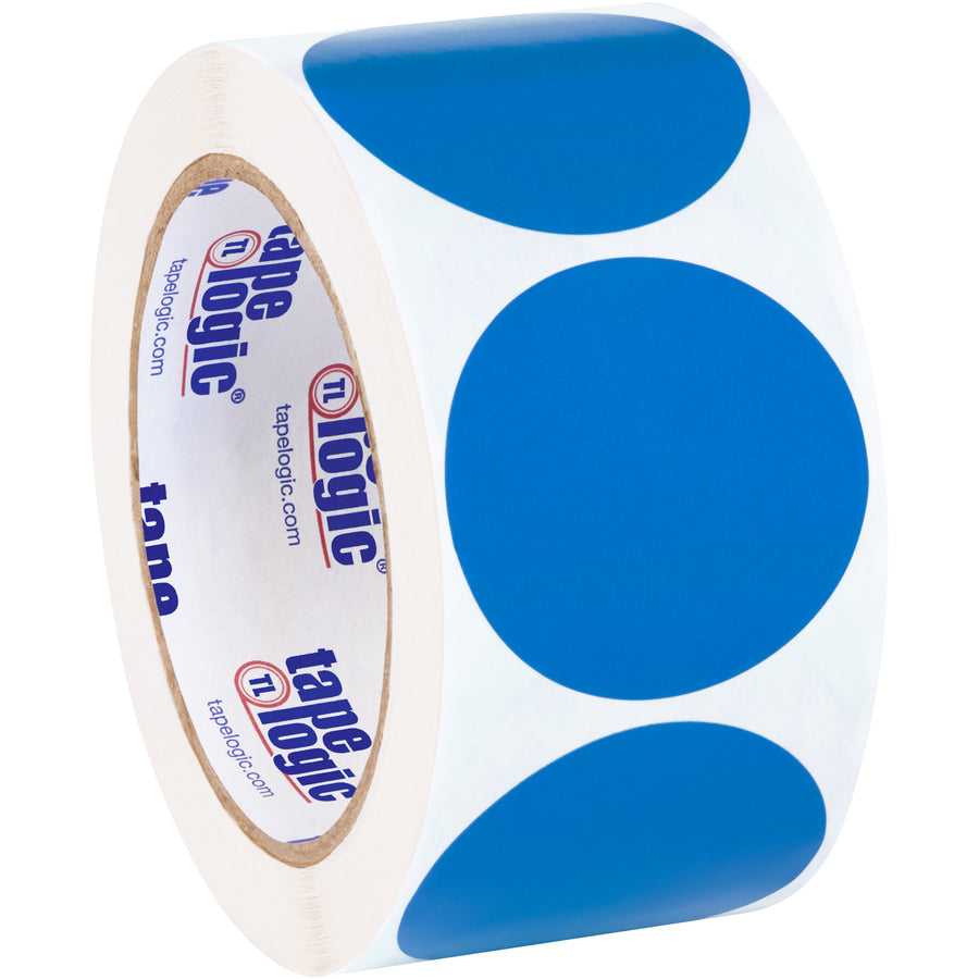 Instantly organize inventory with these bright 2" light blue circle labels–easy to write on with pens or markers. Paper construction provides reliable adhesion for warehouse, manufacturing, and logistics applications. Sold in convenient rolls of 500 to maximize your labeling efficiency.