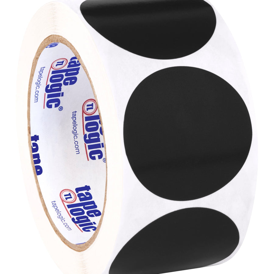 2 in Black Circle Inventory Labels Paper 500/Roll DL613F - alias listing
