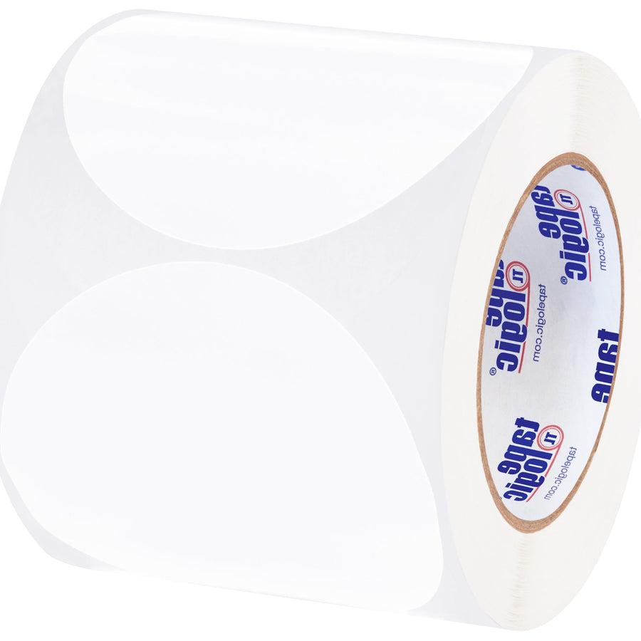 4 in White Paper Circle Inventory Labels 500/Roll DL615E - alias listing