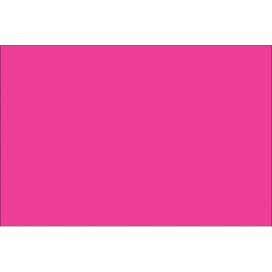 High-visibility fluorescent pink rectangle labels in 2" x 3" dimensions for fast warehouse identification. Write-on paper surface works with pens and markers for quick, legible labeling. Sold as 500-label rolls–stock efficiently with compatible tabletop and wall-mount dispensers.